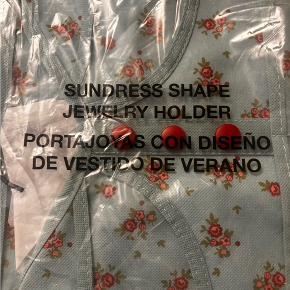 Sundress Shape Jewelry Holder 2 Sided Velcro Closures in the back with Hanger - Picture 3 of 9